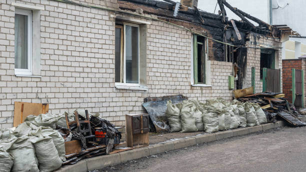 Professional Fire Damage Removal technician working in Clifton, TX
